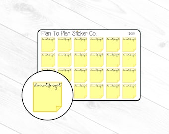 1895~~Do Not Forget Sticky Note Planner Stickers.
