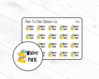 1335~~ Water Park Day Planner Stickers.