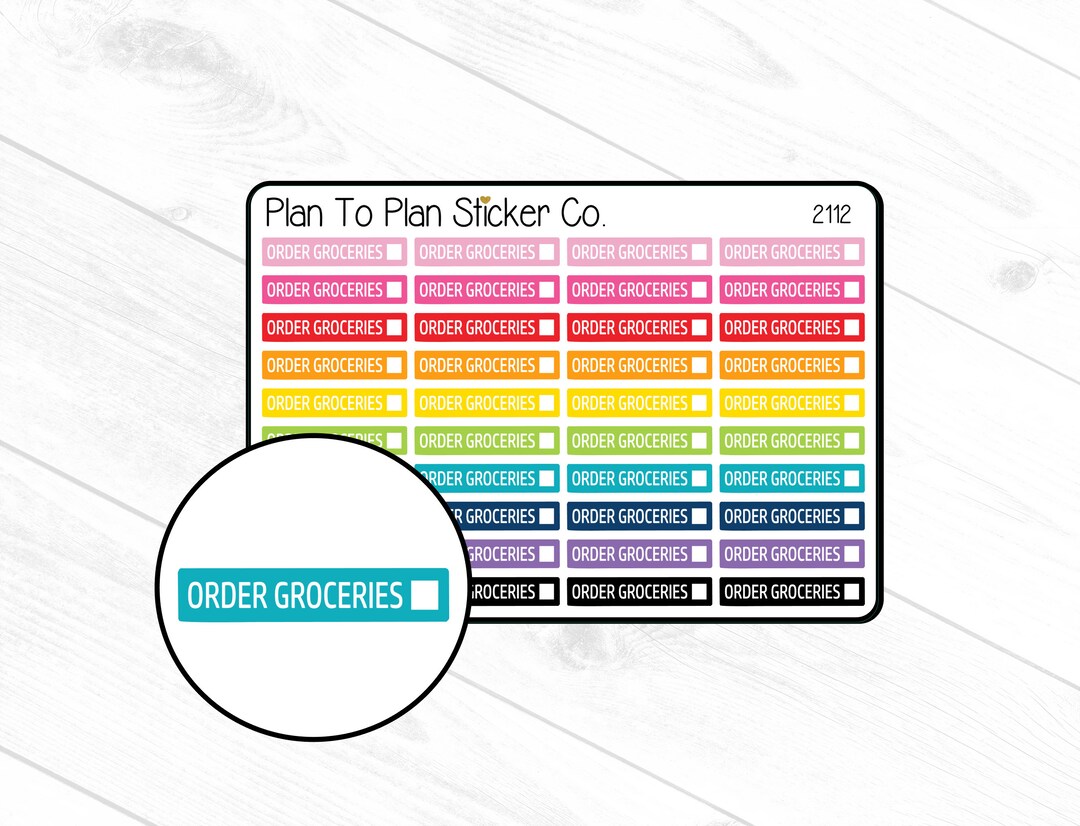 2112~~order Groceries Planner Stickers. - Etsy