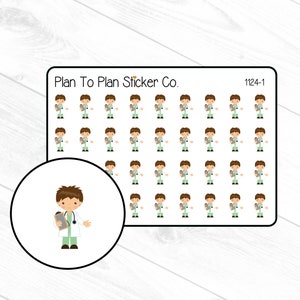 1124~~ Doctor (Male) Appointment Reminder Planner Stickers.