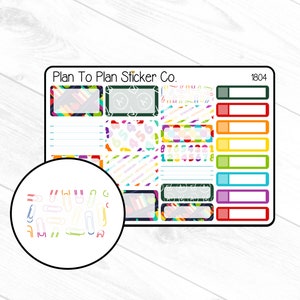 1804~~School Mixed Boxes Planner Stickers.