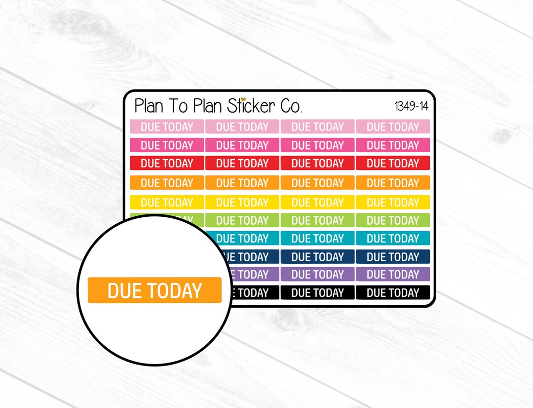 1349-14 Due Today Header/dividers Planner Stickers - Etsy