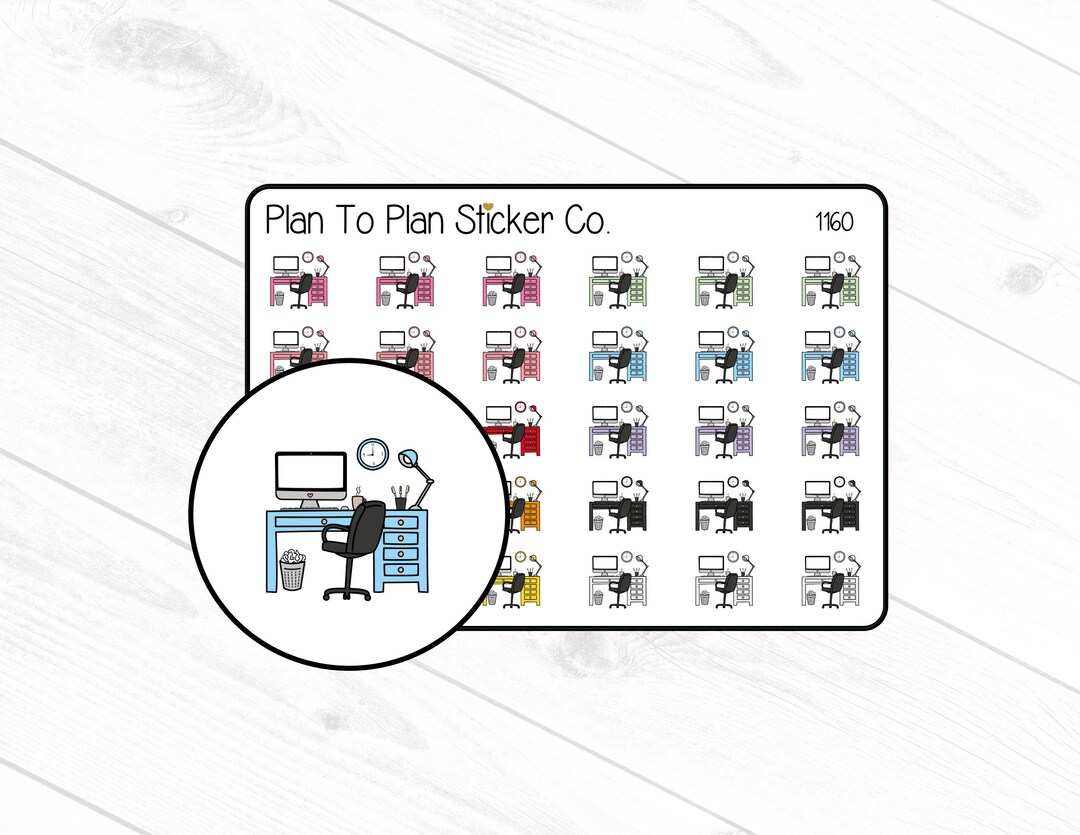 Workdesk Sticker 1160~~work Desk Planner Stickers. - Etsy