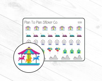 1099~Amusement Park/County Fair Planner Stickers.