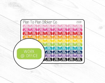 2339~~Work @ Office Planner Stickers.