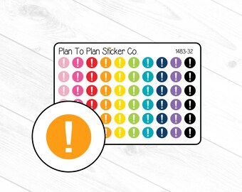 1483-32~~Exclamation Icon Planner Stickers.