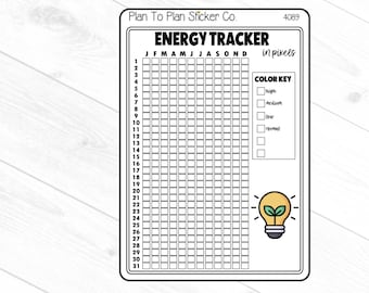 4089~~Energy Tracker Planner Stickers.