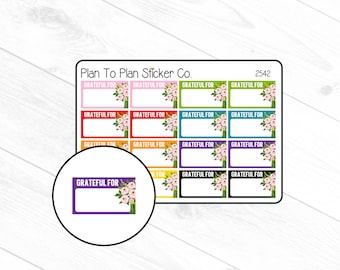 2542~~Grateful For Planner Stickers.