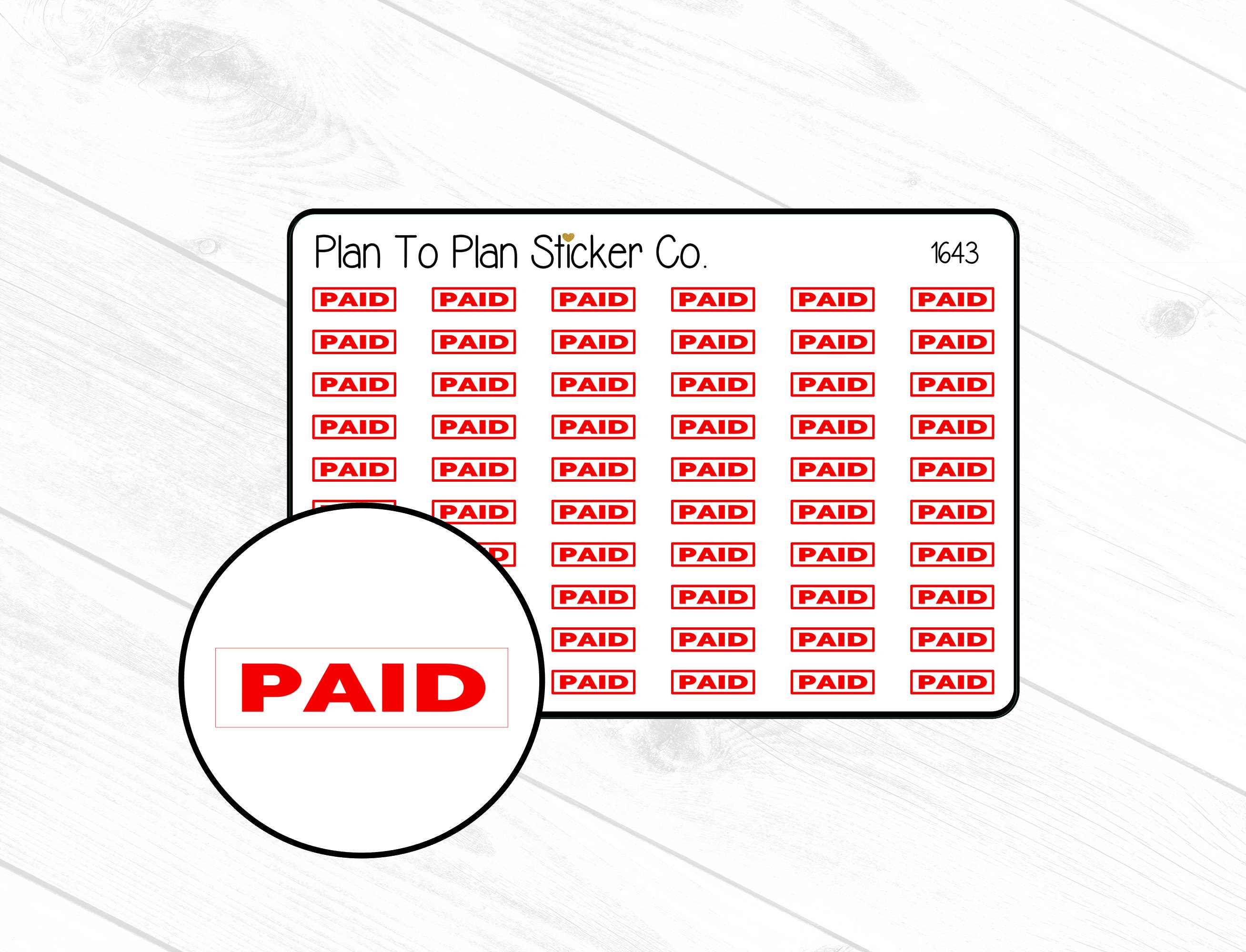 Members Pay Sticker 1643~~paid Bill Trackers Planner Stickers. - Etsy