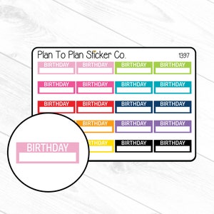 1397~~Birthday Boxes Planner Stickers.