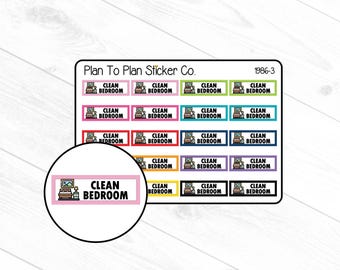 1986-3~~Clean Bedroom Planner Stickers.