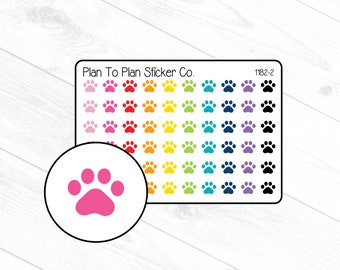 1182-2~~Cat Paw Print Planner Stickers.