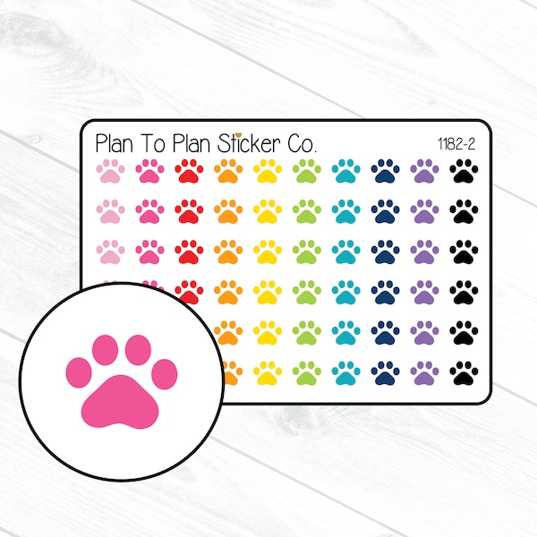 Pawprint calendar etsy