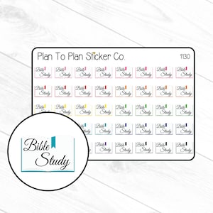 1130~~Bible Study Church Planner Stickers.