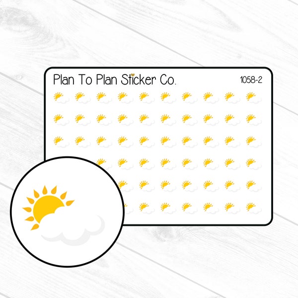 1058-2~~ Cloudy Weather Trackers Planner Stickers.