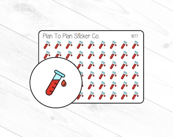 1877~~Blood Vial Planner Stickers.