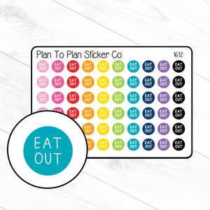 1612~~Eat Out Planner Stickers.