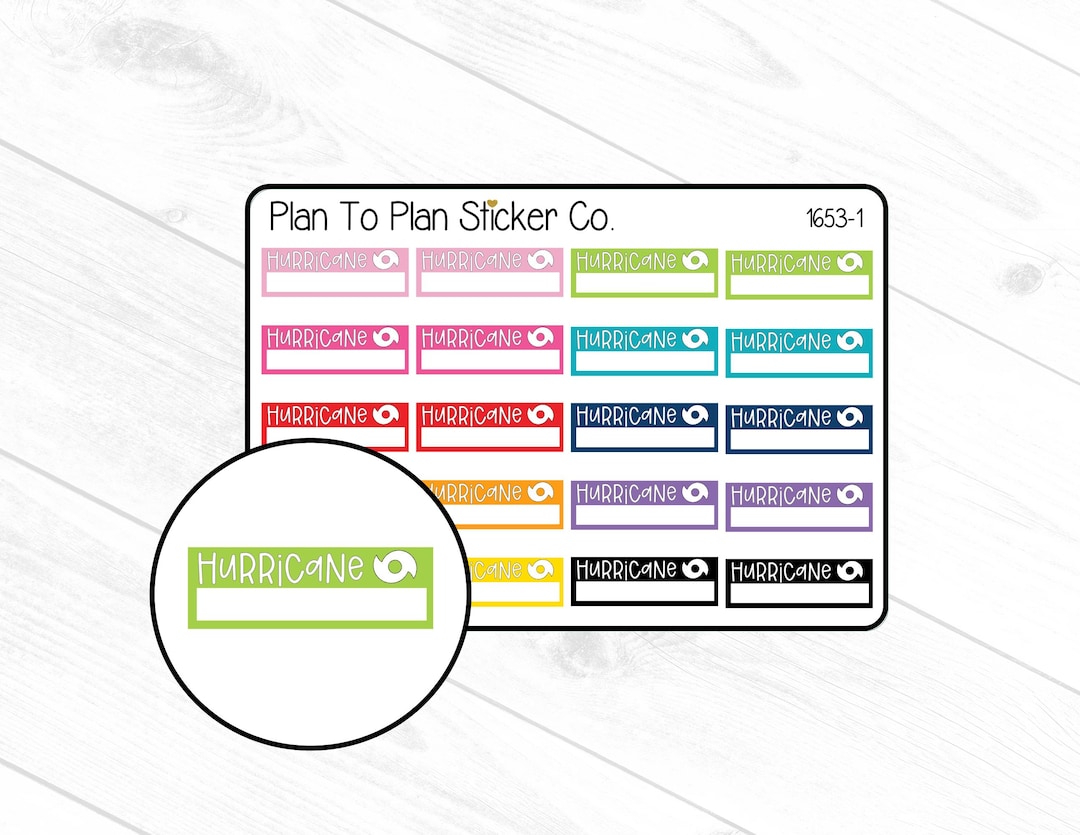Stormtracker Sticker 1653-1~~hurricane Storm Trackers Planner Stickers - Etsy