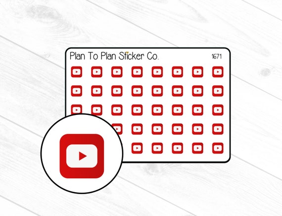1671~~YouTube Inspired Planner Stickers.