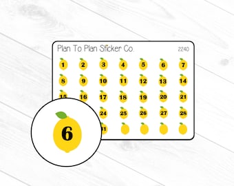 2240~~Lemon Date Covers Planner Stickers.