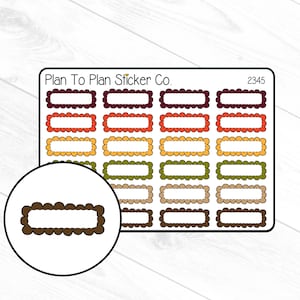 2345~~Fall Scalloped Boxes Planner Stickers.