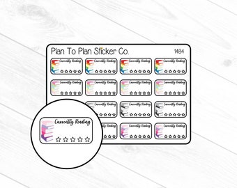 Bookshelf Planner Stickers Printable, Reading Planning Stickers ...