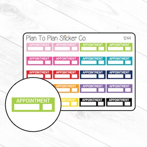 1244~~Appointment Tracker Planner Stickers.