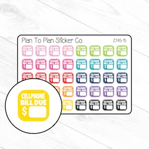 2745-15~~Cellphone Bill Due Planner Stickers.