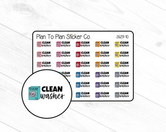 2629-10~~Clean Washer Planner Stickers.