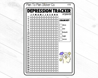4114~~Depression Tracker Planner Stickers.