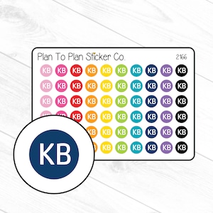 2166~~Custom Initial Dots Planner Stickers