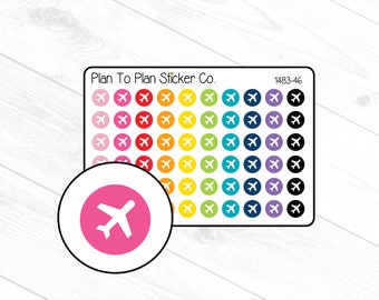 1483-46~~Airplane Icon Planner Stickers.