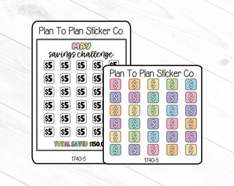 1740-5~~May Savings Tracker Planner Stickers.