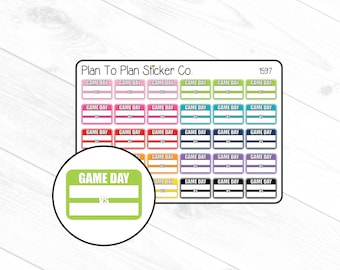 1597~~Sports Game Day Planner Stickers.