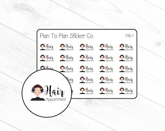 1118~~Hair Appointment Planner Stickers.