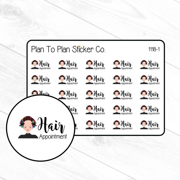 1118~~Hair Appointment Planner Stickers.