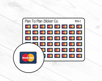 1826-2~~Master Card Credit Card Planner Stickers.