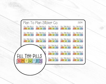 2694~~Fill the Pills Planner Stickers.