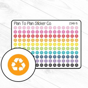 2348-15~~Recycle Tiny Icons Planner Stickers.