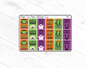 3187~~Halloween Boxes Planner Stickers.