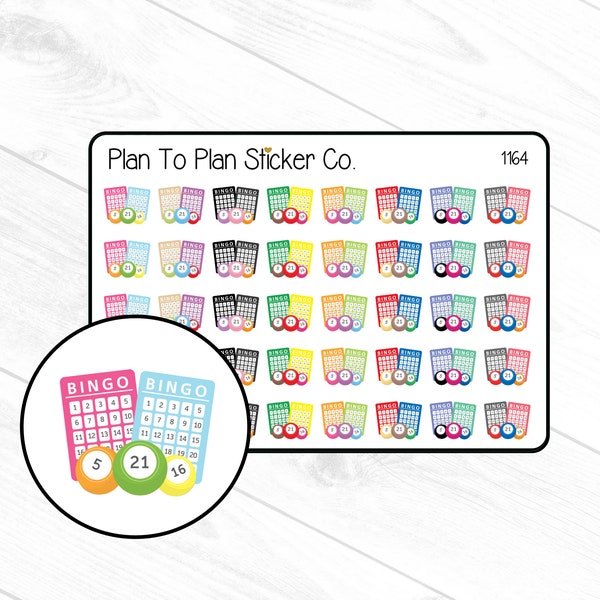 1164~~Bingo Planner Stickers.