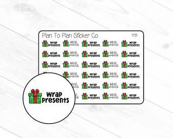1119~~ Wrap Presents Planner Stickers.