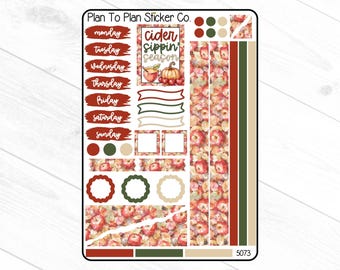 5073~~Cider Sippin' Season Journaling Kit Planner Stickers.