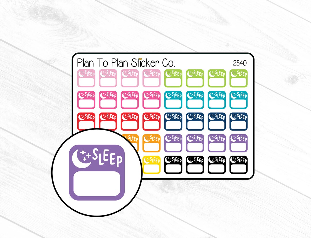 2540~~sleep Tracker Planner Stickers. - Etsy