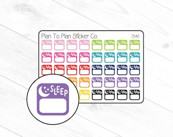 2540~~Sleep Tracker Planner Stickers.