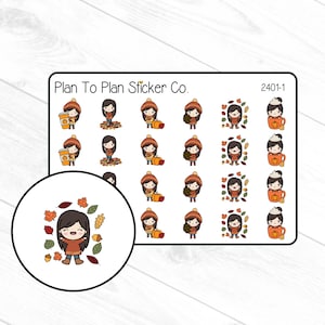 2401~~Fall Girls Planner Stickers.