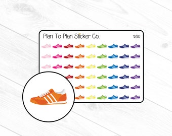 1290~~Running Tennis Shoe Planner Stickers.