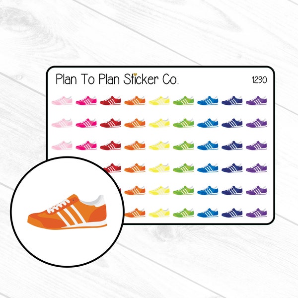 1290~~Running Tennis Shoe Planner Stickers.