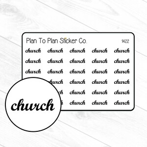 C1422~~Church Script Planner Stickers.