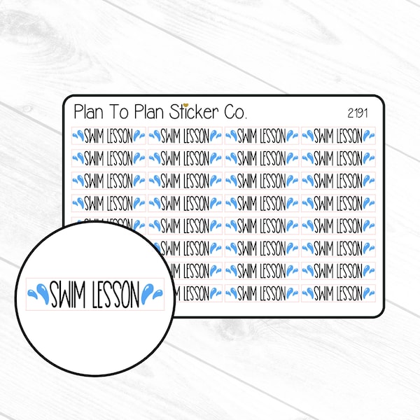 2191~~Swim Lesson Planner Stickers.